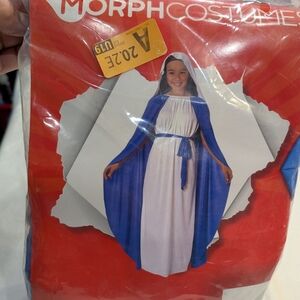 Mary Costume LRGE Girl Halloween Church Play Dress Cape Belt Headpiece Jew Jesus